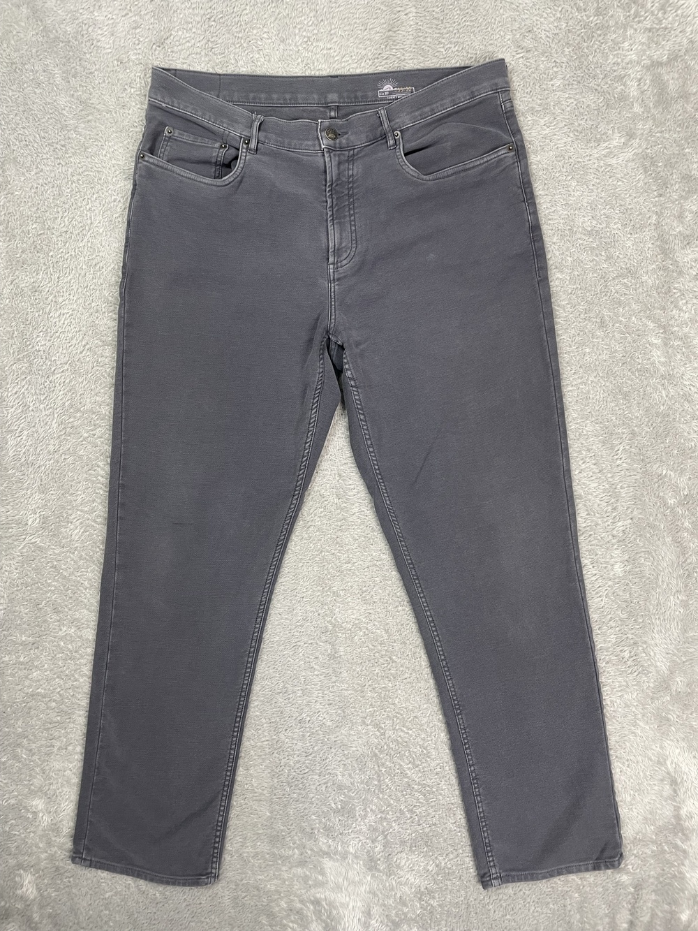 Faherty Jeans Mens 35x30* Gray Slim Tapered Stretch Dark Wash Casual